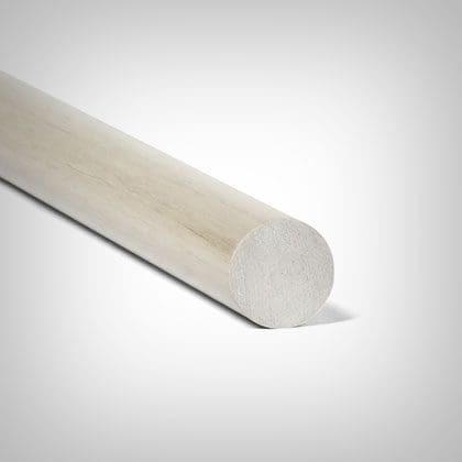 uxcell Plastic Round Rod,3/8 inch Dia 20 inch Length White FRP Fiberglass Round Rod Engineering Plastic Bar 3pcs