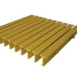 Image of yellow Fiberglass Reinforced Plastic 15-17 T Bearing Bar grating.