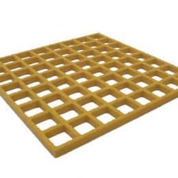Image of safety yellow FRP 1/2 X 1 1/2 X 1 1/2 inch square grid grating.