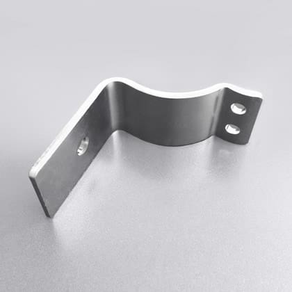 Silver handrail bracket.