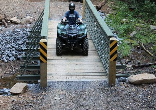 ATV Crossing A FRP Bridge