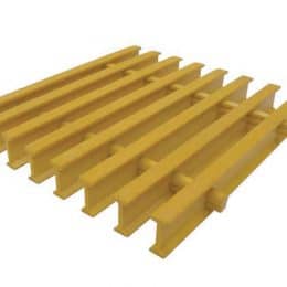 Image of yellow PROGrate structural fiberglass I-Bearing Bar, I-15-60 grating.