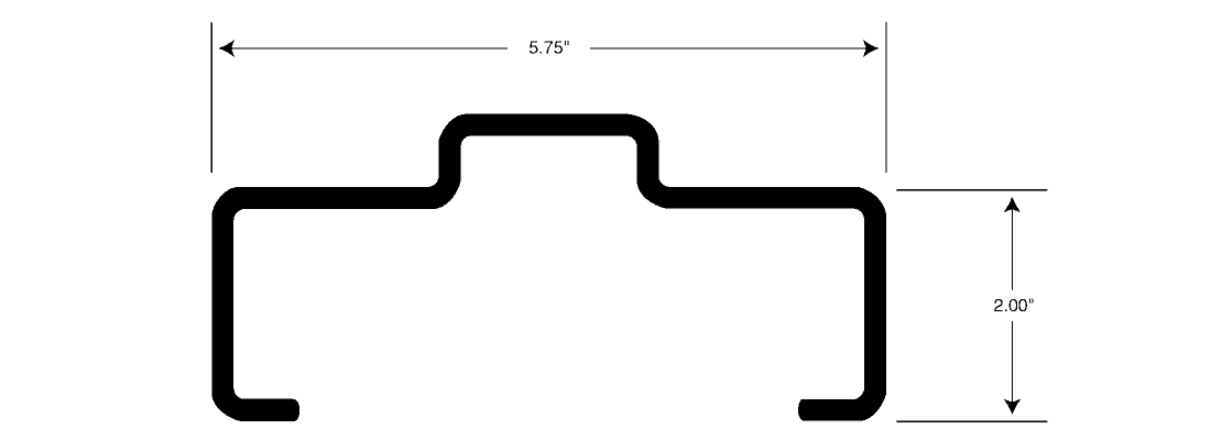 Size chart for Fiberglass Reinforced Plastic door frame.