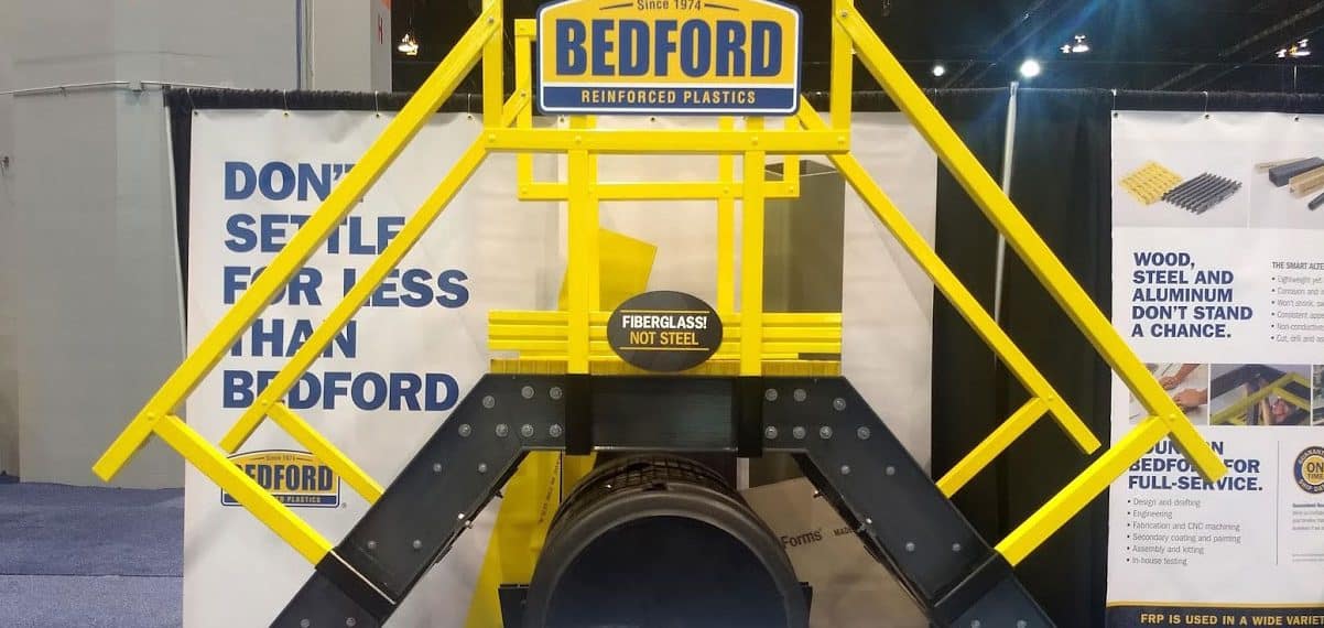 Bedford's fiberglass crossover at a display booth