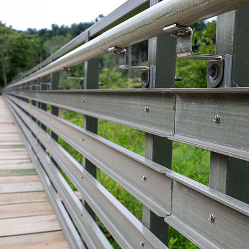 Rocky Gap Bridge close-up of railing mounts