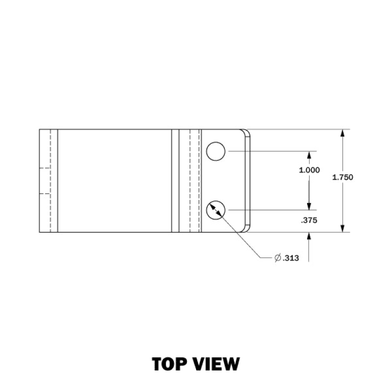 hand rail bracket top view