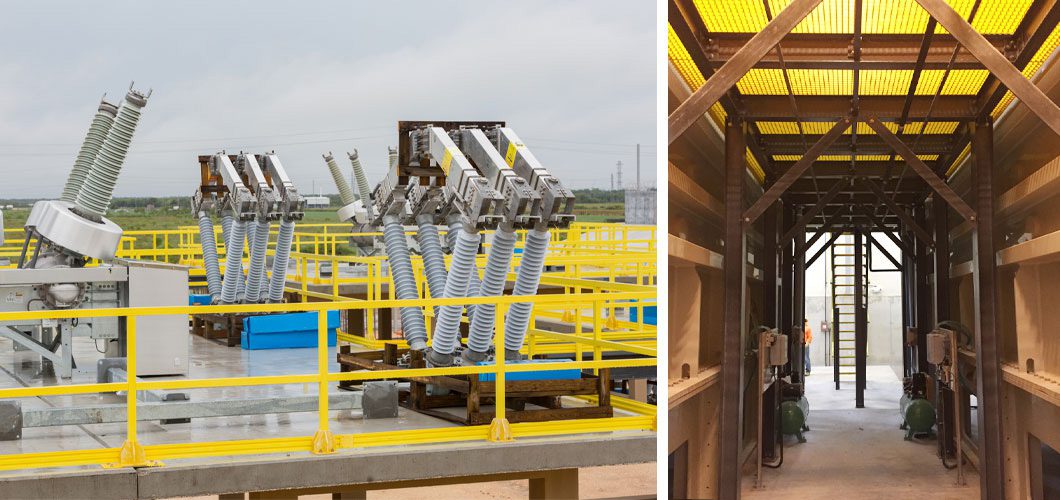 Power plant using FRP Structural Shapes