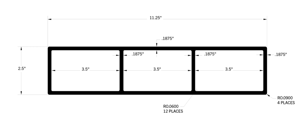 Section view of PRODeck LV composite decking