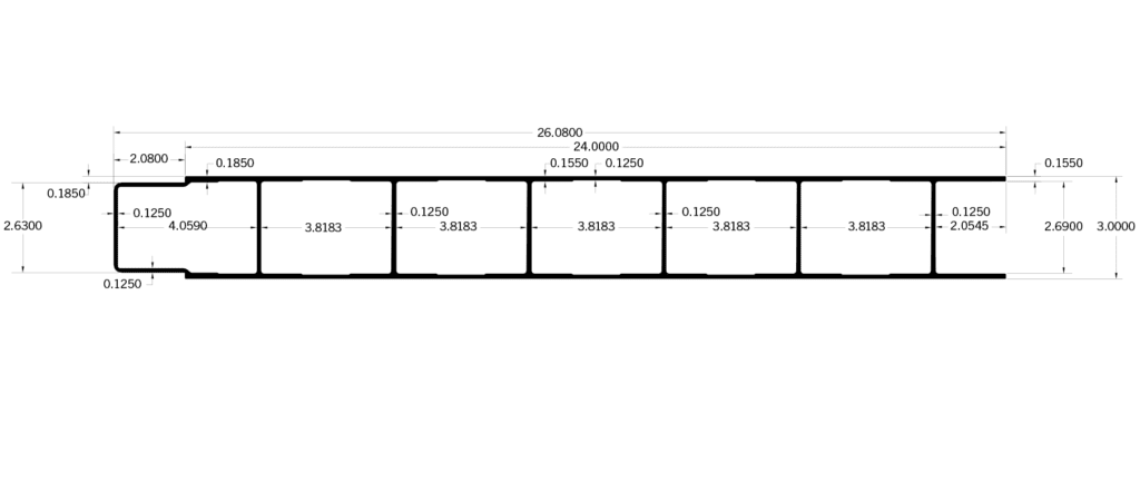 Screenwall technical drawing
