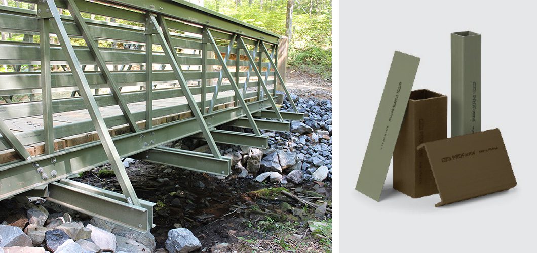 PROforms pieces side by side with a pedestrian bridge in action